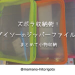 ズボラ収納術!ダイソーのジッパーファイルでまとめて小物収納