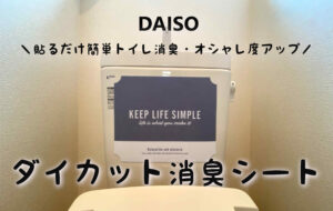 貼るだけ消臭！100均のダイカット消臭シートでトイレを簡単消臭