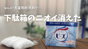 洗濯用粉洗剤で下駄箱（靴箱）の嫌なニオイが消えた話・ニオイの原因や対策など