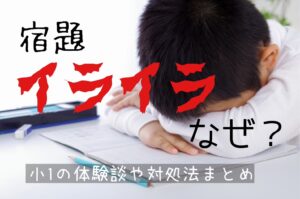 小学1年生！宿題をイライラしながらやる子供への対処法（体験談）